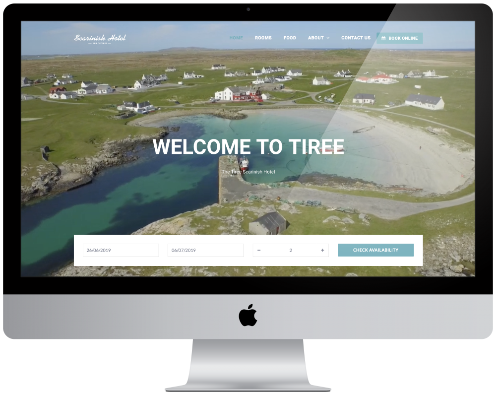 Website Design Tiree Scarinish Hotel Website Design Tiree Scarinish Hotel