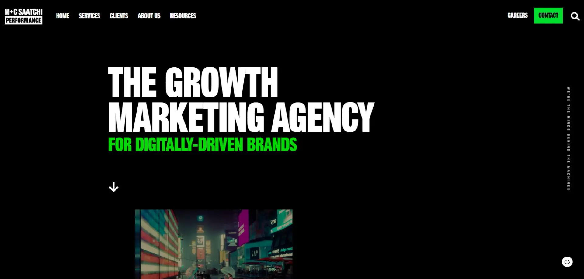 MC Saatchi Performance homepage